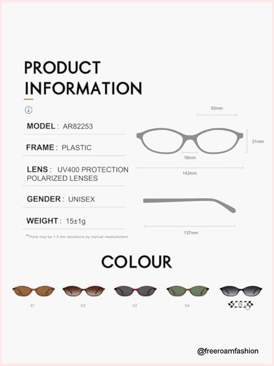 Retro Oval Polarized Sunglasses - 90s Y2K Cat Eye
